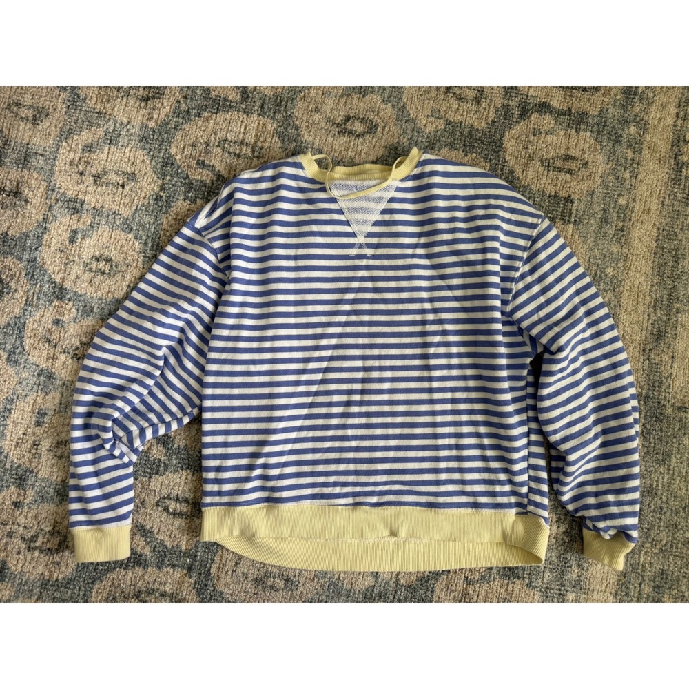 Free People Classic Striped Oversized Crewneck Size XS Excellent Condition